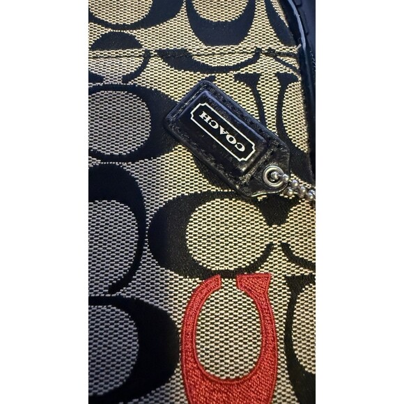 COACH SIGNATURE Tan Black Red UNIVERSAL TABLET SLEEVE CASE MULTI 11x9 EUC - Picture 4 of 5